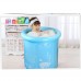 Bathtubs Freestanding Adult Folding Free Inflatable Bucket Home Fill Children's Plastic (Color : Blue  Size : 6570cm) - B07H7KQMR4
